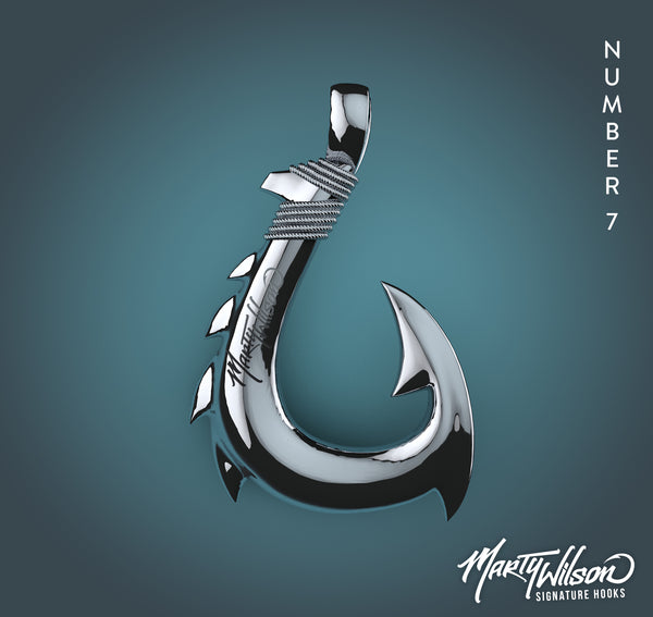 fish and hooks number PENDANT