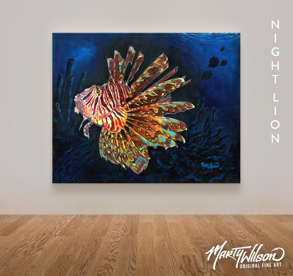 NIGHT LION - FINE ART