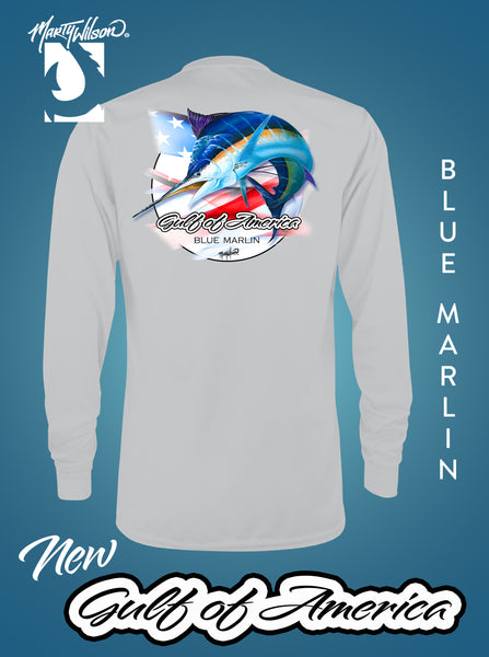 GOA BLUE MARLIN DRYFIT....By Marine Artist Marty Wilson